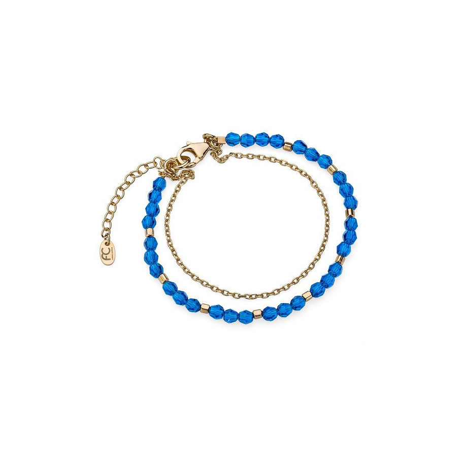 Bransoletka niebieski-morski kryształ Swarovski 4 mm