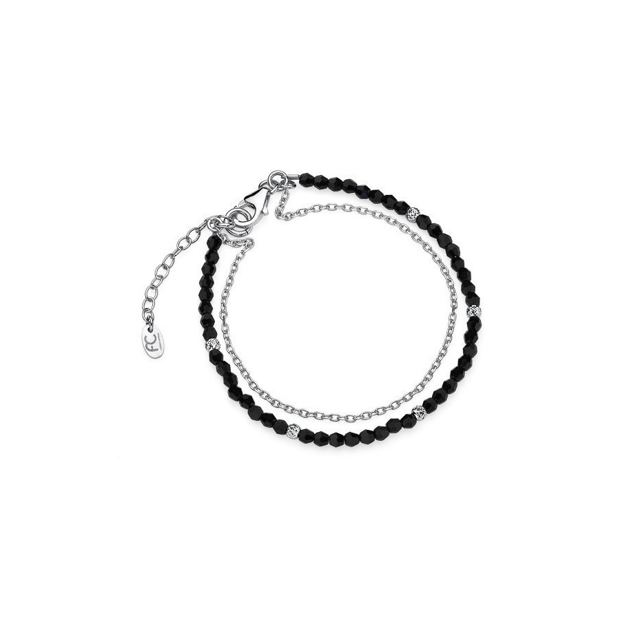 Bransoletka czarny kryształ Swarovski 3 mm