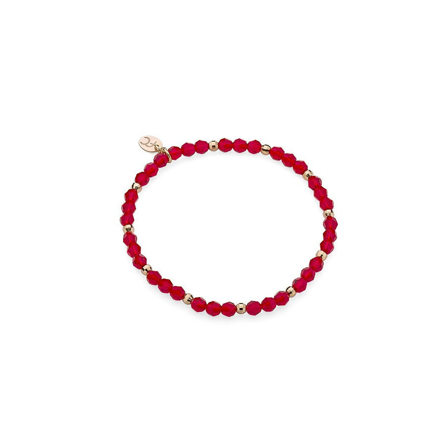Bransoletka czerwony kryształ Swarovski 4 mm