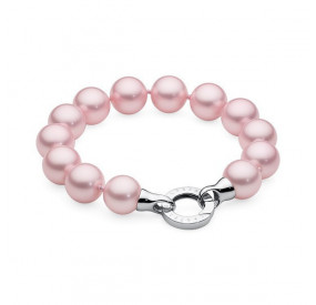 Bransoletka kolor różowy perła 12 mm