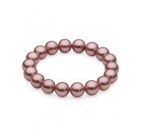 Bransoletka kolor różowy-ciemny perła 10 mm