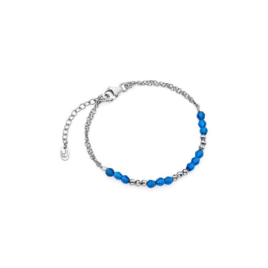 Bransoletka niebieski-morski kryształ Swarovski 4 mm