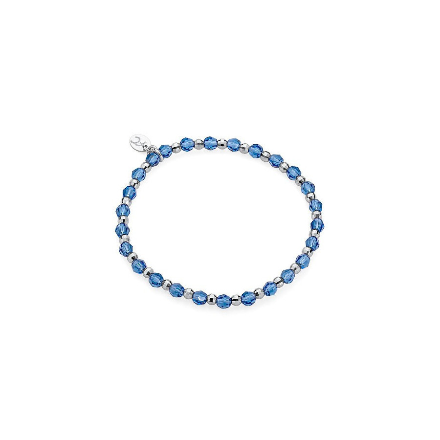 Bransoletka niebieski kryształ Swarovski 4 mm