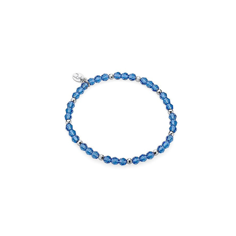 Bransoletka niebieski kryształ Swarovski 4 mm