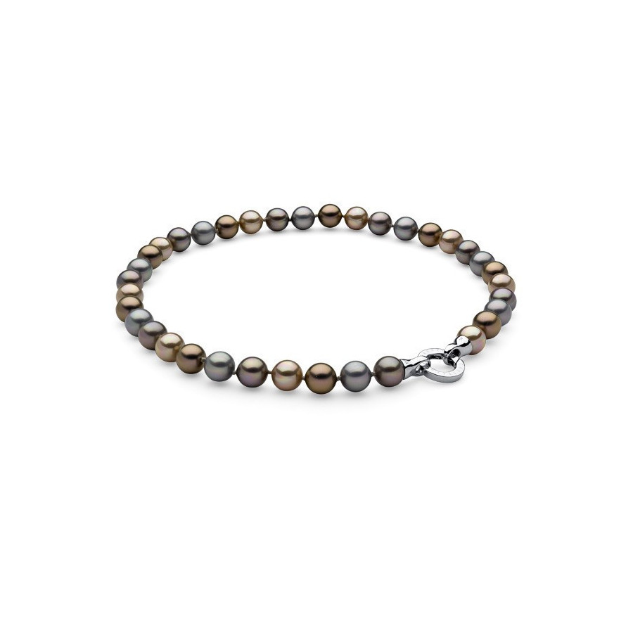 Naszyjnik srebrny złoty perła 10 mm