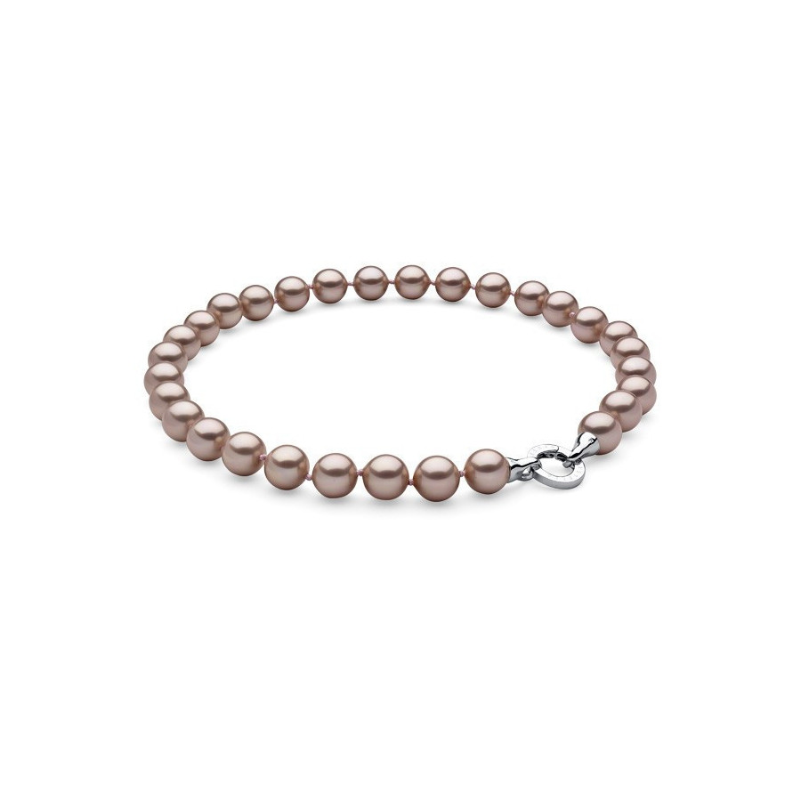 Naszyjnik różowy-pudrowy perła 12 mm
