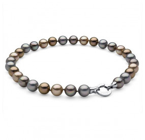 Naszyjnik srebrny złoty perła 12 mm