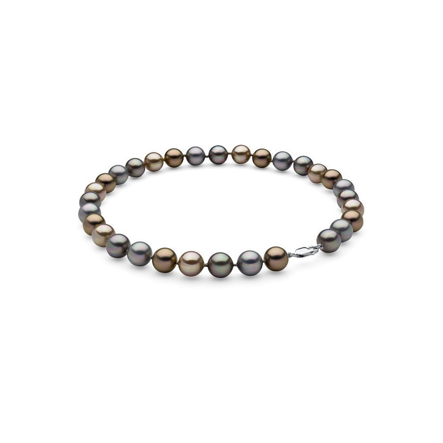 Naszyjnik srebrny złoty perła 12 mm