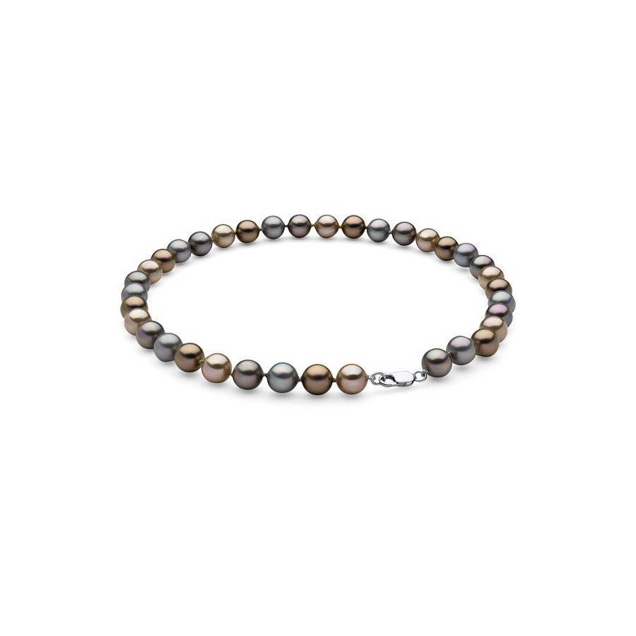 Naszyjnik srebrny złoty perła 10 mm