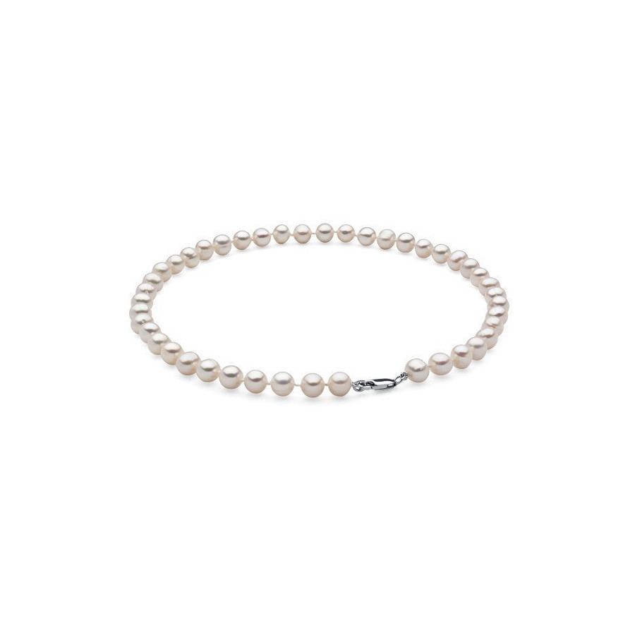 Naszyjnik biały perła 8 x 9 mm