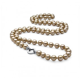 Naszyjnik złoty perła 10 mm