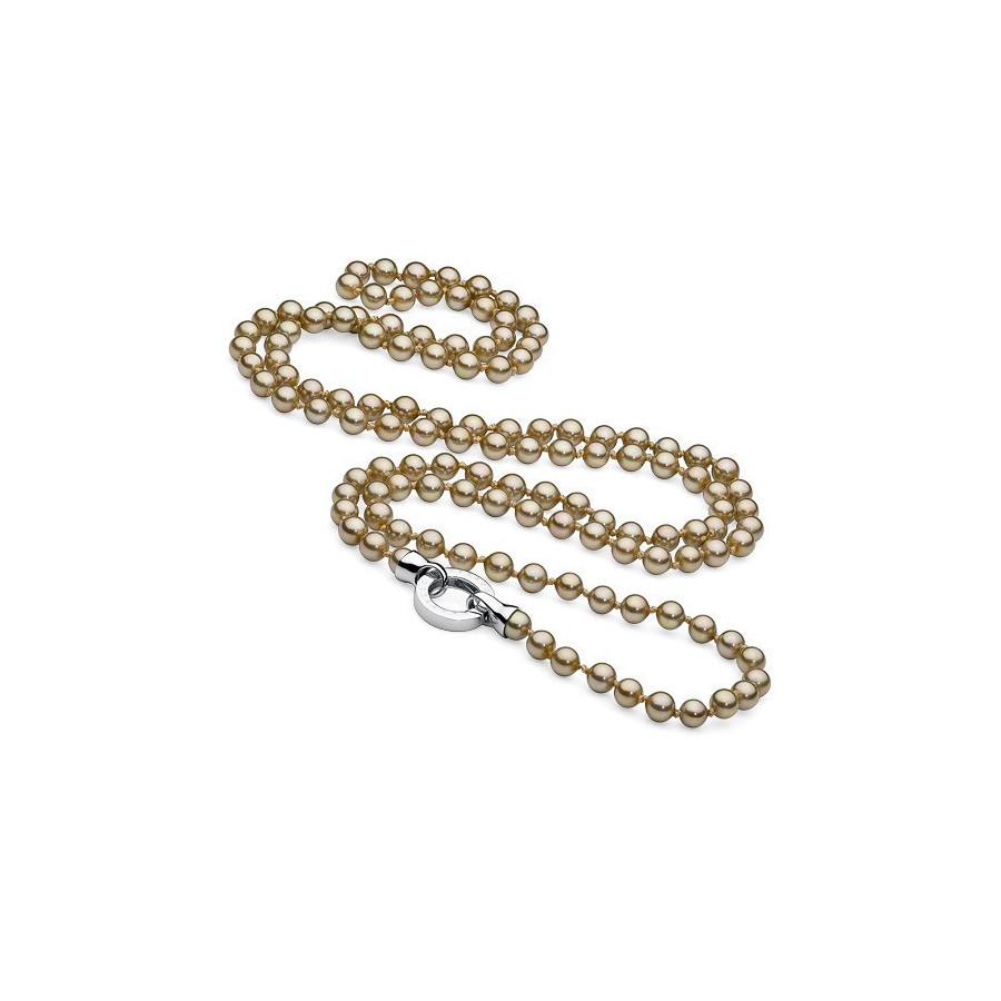 Naszyjnik złoty perła 6 mm