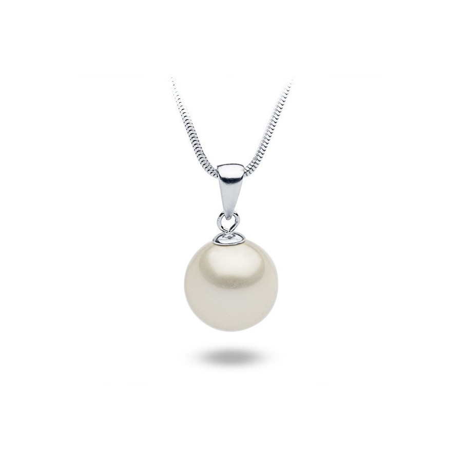 Wisiorek kremowy perła 14 mm