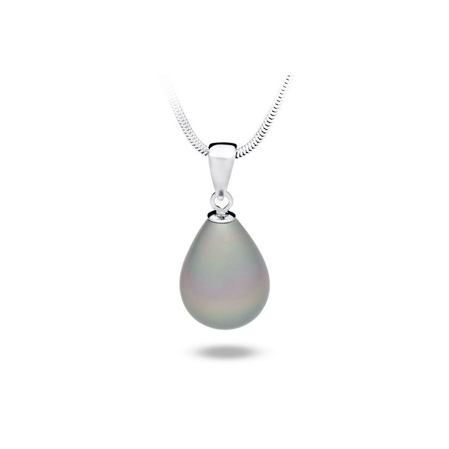 Wisiorek srebrny perła 13 x 18 mm