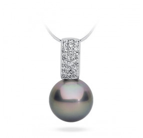 Wisiorek srebrny cyrkonie perła 12 mm