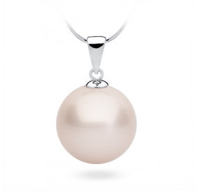 Wisiorek różowy-jasny perła 16 mm