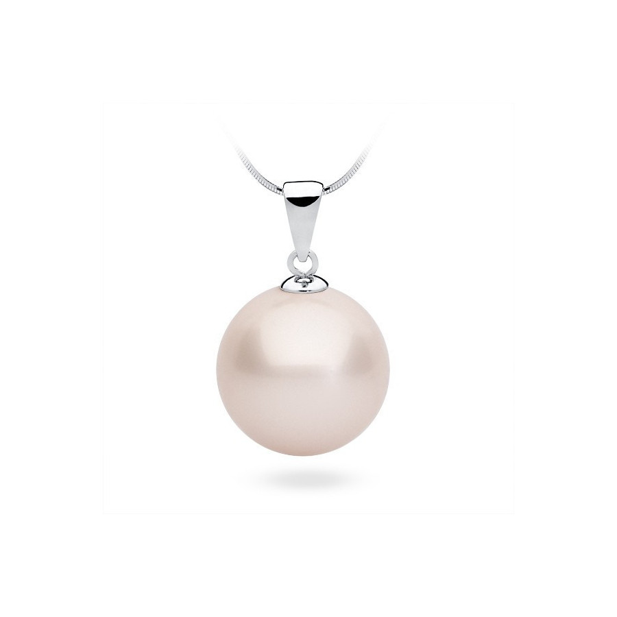 Wisiorek różowy-jasny perła 16 mm