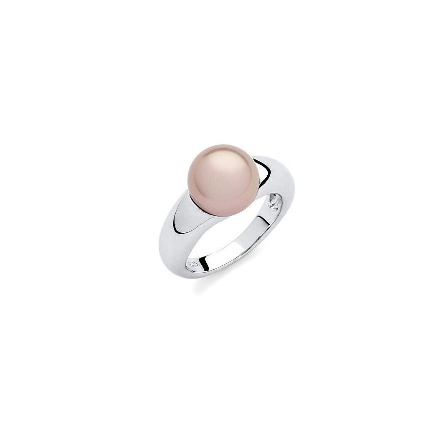 Pierścionek różowy-pudrowy perła 10 mm