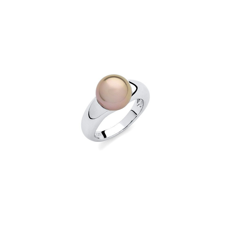Pierścionek złoty perła 10 mm