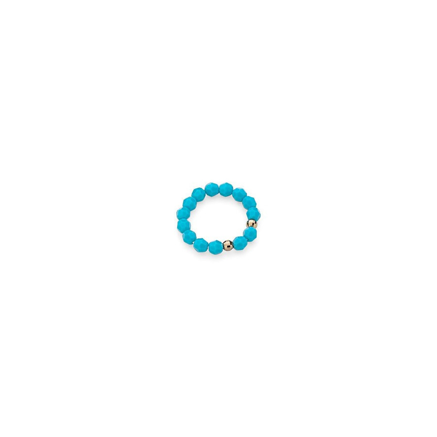 Pierścionek turkusowy kryształ Swarovski 4 mm