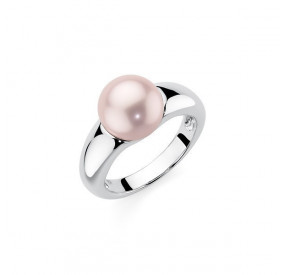 Pierścionek różowy perła 10 mm