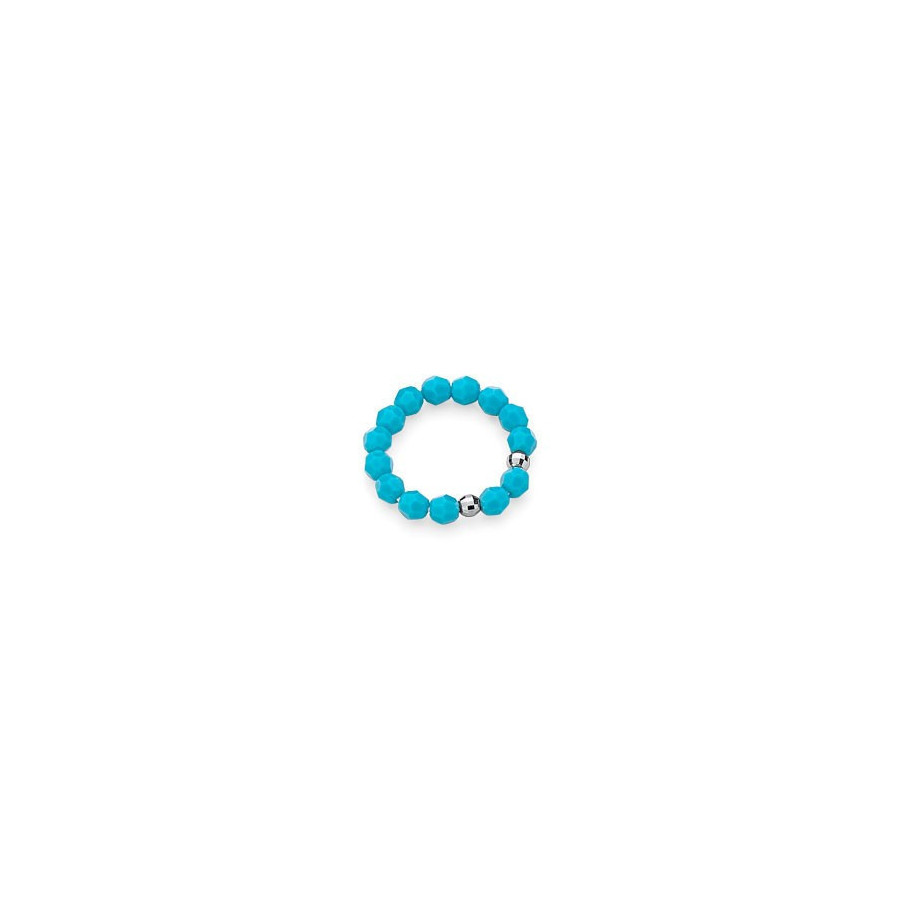 Pierścionek turkusowy kryształ Swarovski 4 mm