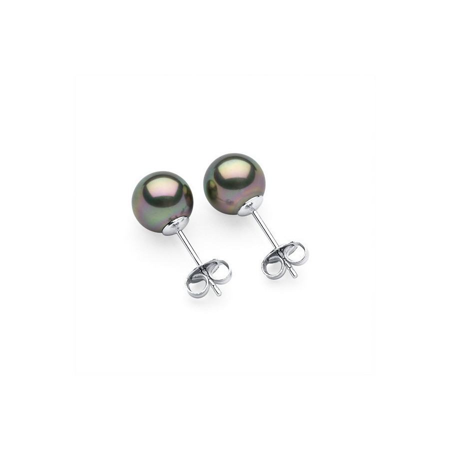 Kolczyki kolor beżowy-cappucino perła 8 mm