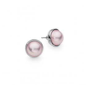 Kolczyki kolor różowy perła 10 mm