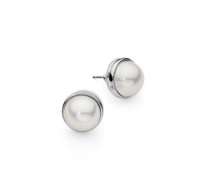 Kolczyki kolor biały perła 10 mm