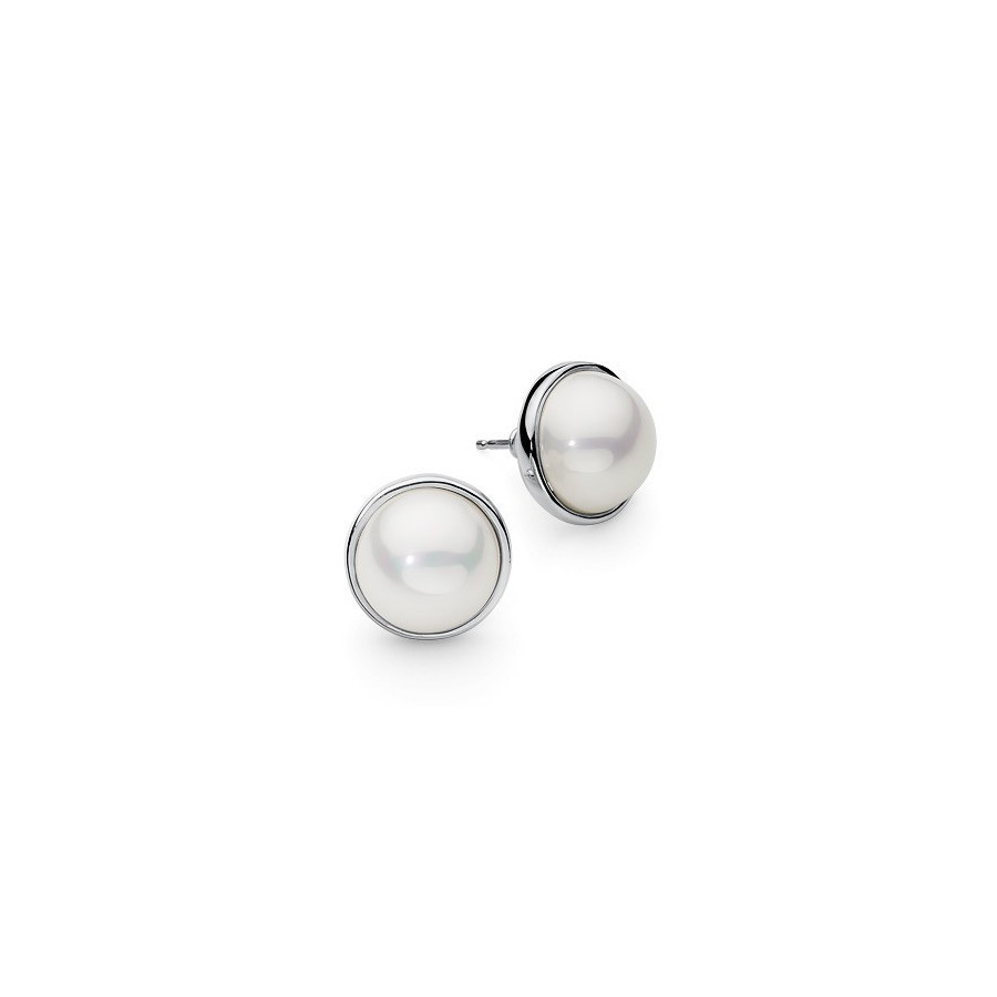 Kolczyki kolor biały perła 12 mm