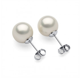 Kolczyki kolor biały perła 10 mm