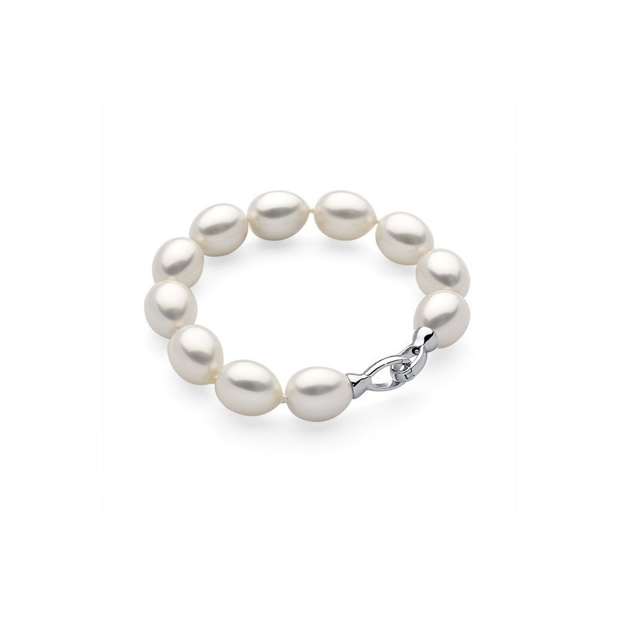 Bransoletka kolor biały perła 12 x 15 mm
