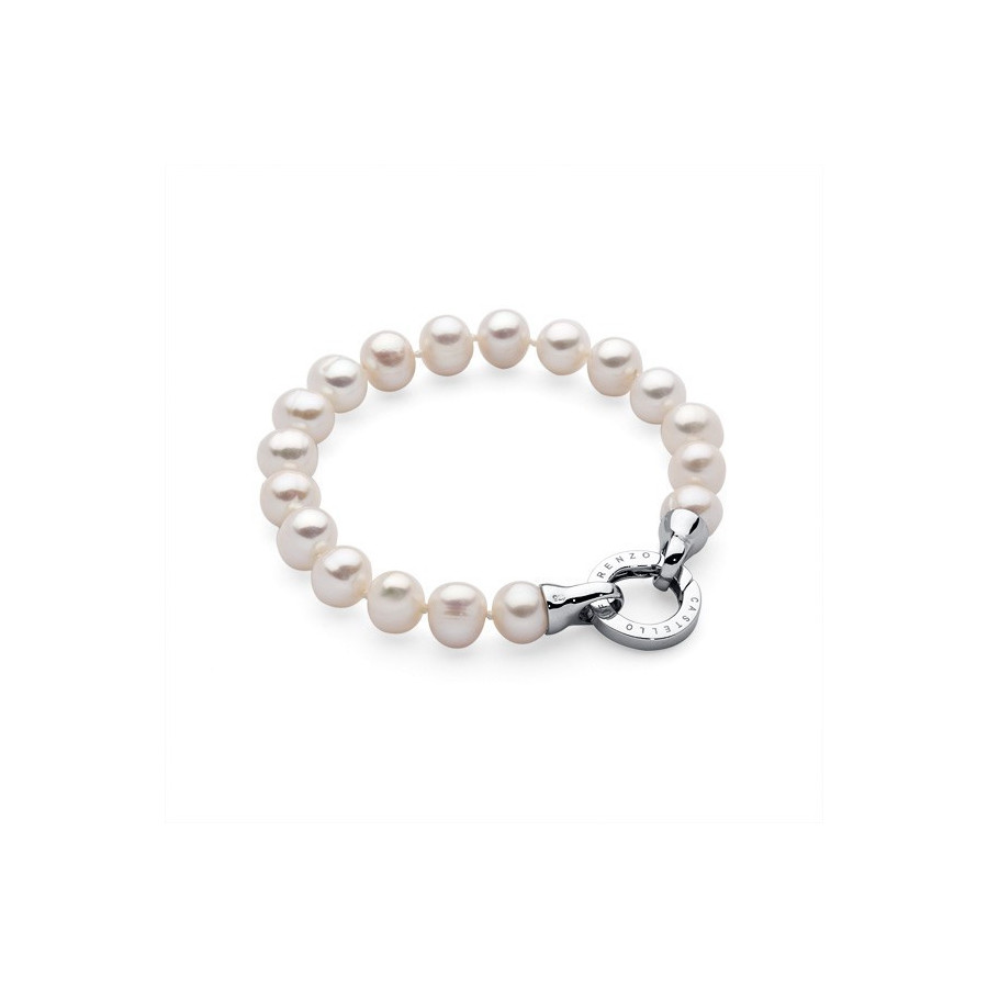 Bransoletka kolor biały perła 8 x 9 mm