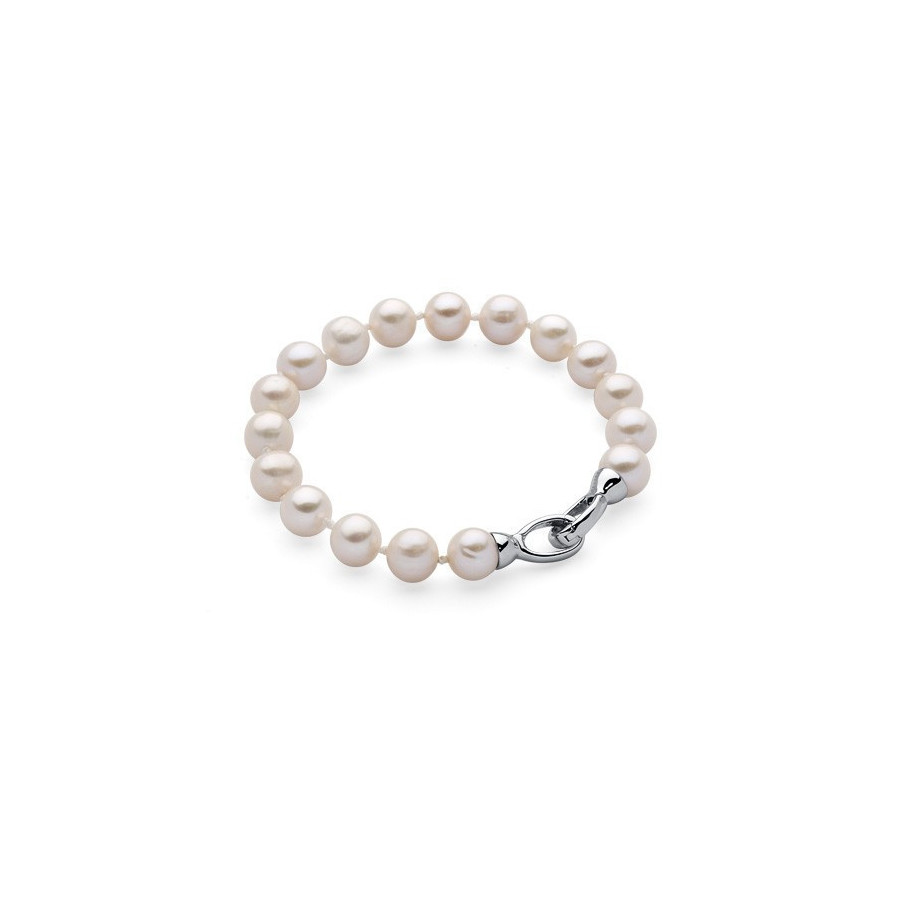 Bransoletka kolor biały perła 8 x 9 mm