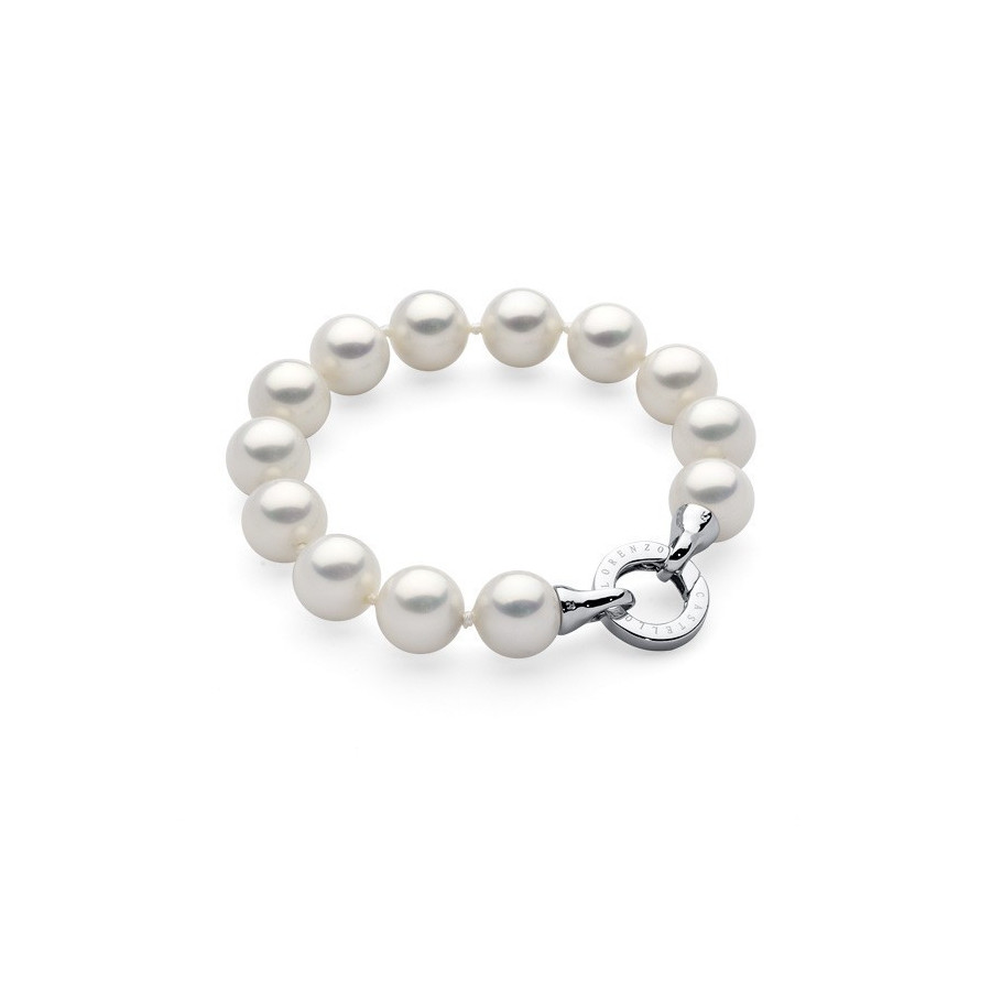 Bransoletka kolor biały perła 12 mm