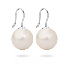 Kolczyki kolor biały perła 12 mm