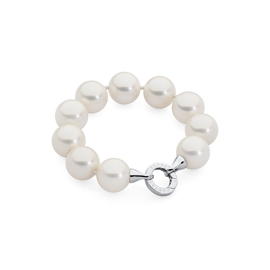 Bransoletka kolor biały perła 16 mm
