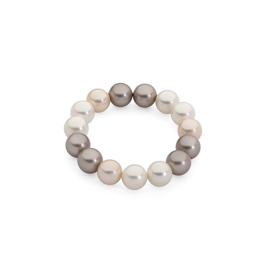 Bransoletka kolor kremowy-odcienie perła 12 mm