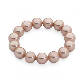 Bransoletka kolor różowy-pudrowy perła 12 mm