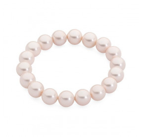 Bransoletka kolor różowy-jasny perła 10 mm