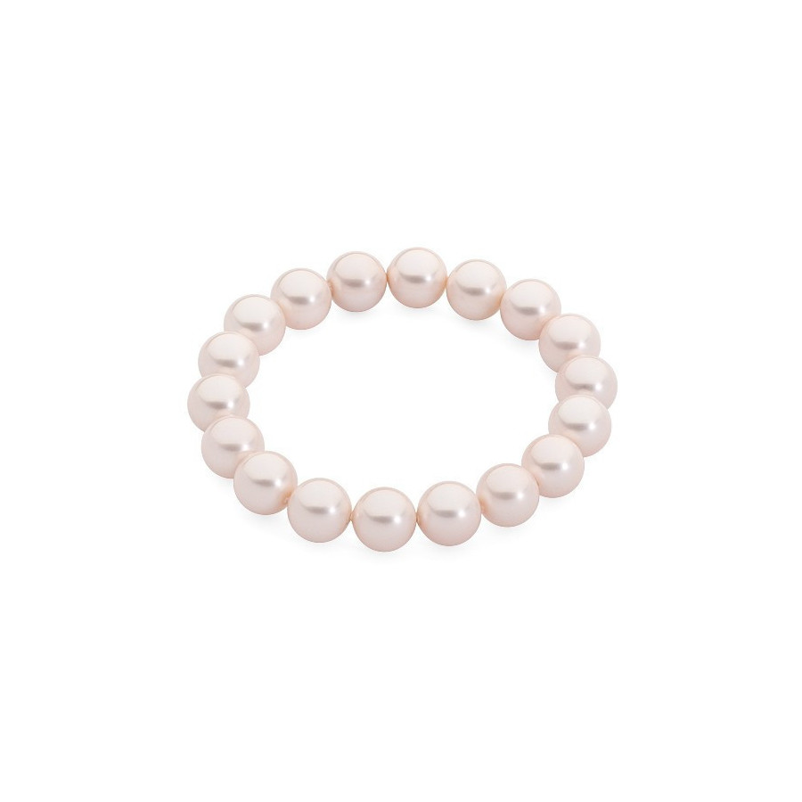 Bransoletka kolor różowy-jasny perła 10 mm