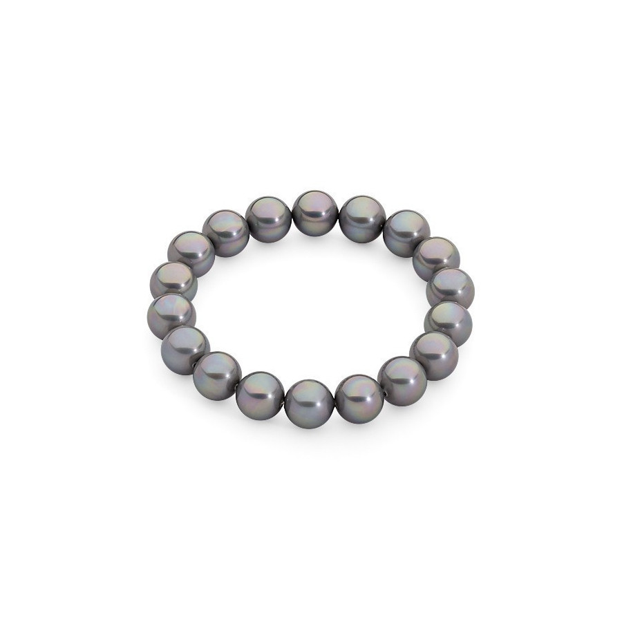 Bransoletka kolor srebrny perła 10 mm