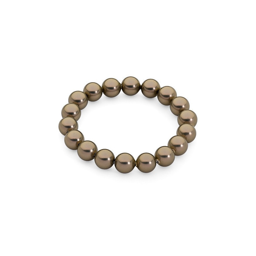 Bransoletka kolor złoty-antyczny perła 10 mm