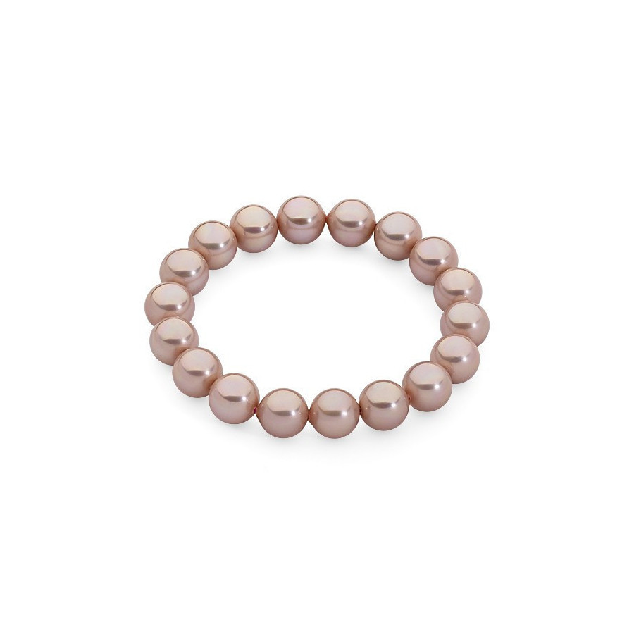 Bransoletka kolor różowy-pudrowy perła 10 mm
