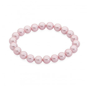 Bransoletka kolor różowy perła 8 mm