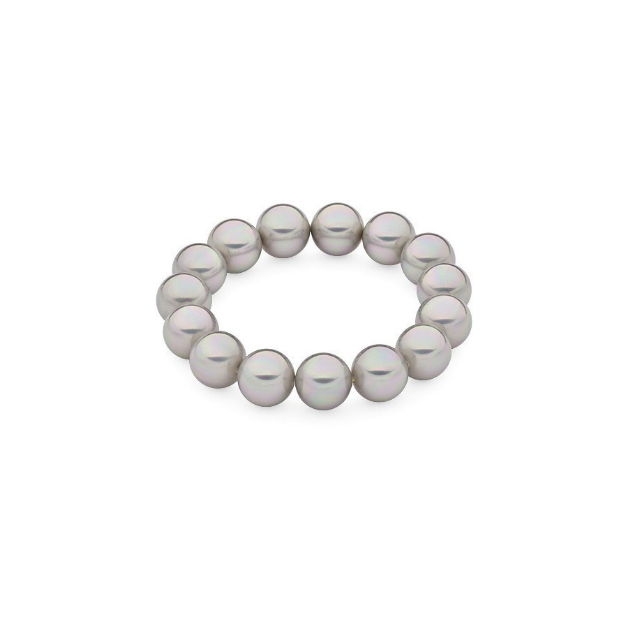 Bransoletka kolor srebrny perła 12 mm