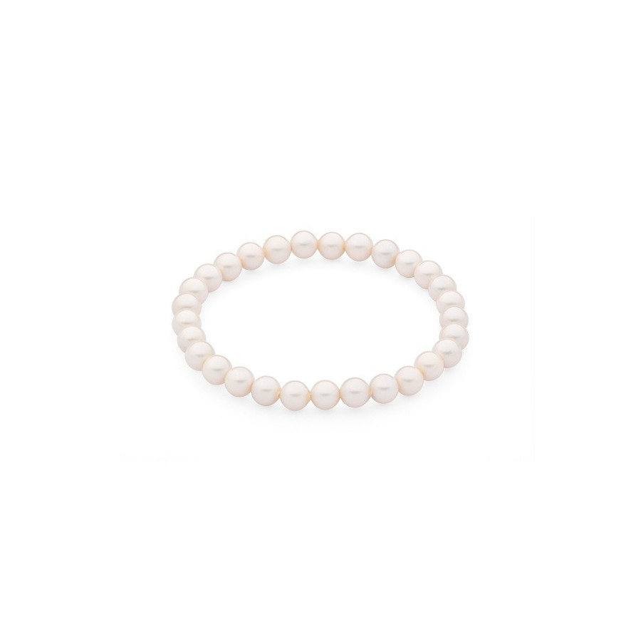 Bransoletka kolor różowy-jasny perła 6 mm