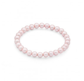 Bransoletka kolor różowy perła 6 mm