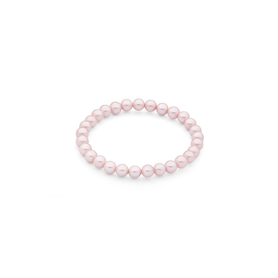 Bransoletka kolor różowy perła 6 mm