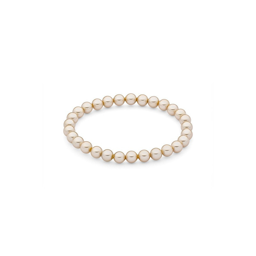 Bransoletka kolor złoty perła 6 mm